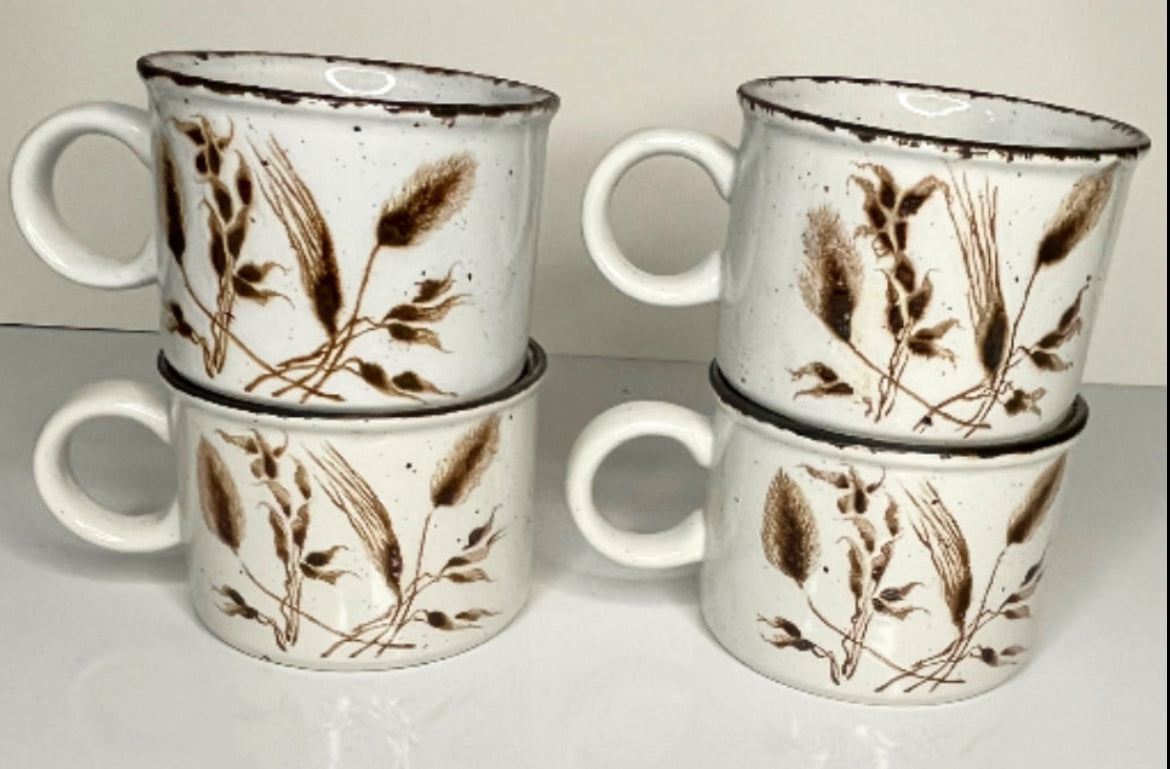 Wild Oats Midwinter Stoneware Small Mugs