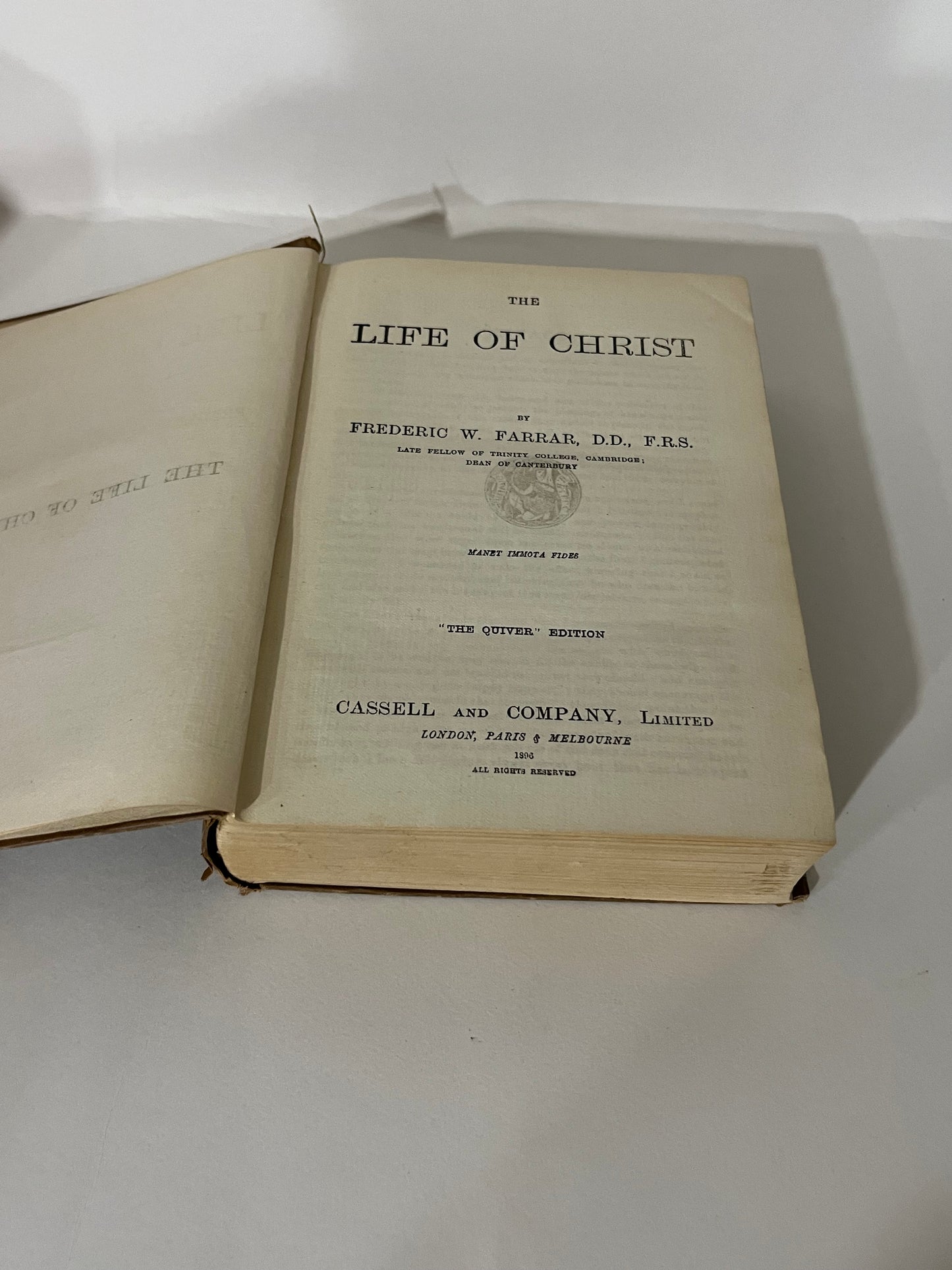 1896 The Life of Christ by Frederic W. Farrar, The Quiver Edition