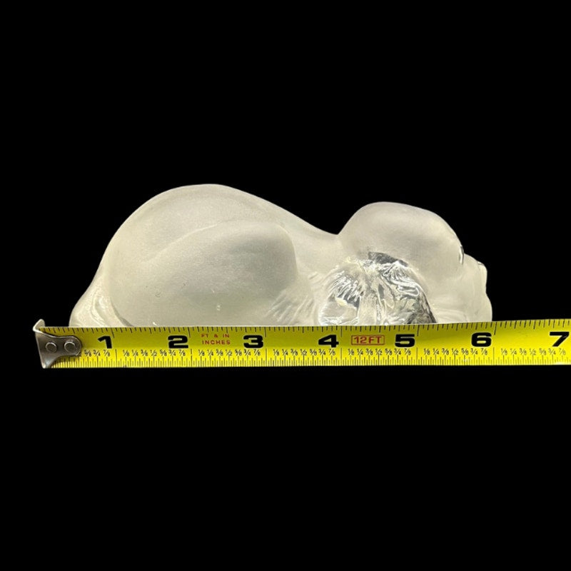 RARE Viking Glass Cocker Spaniel Frosted Satin Crystal Puppy Paperweight