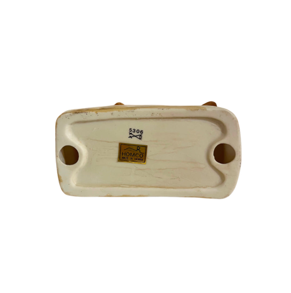 Vintage Homco Three Bears on Sled Christmas Figurine