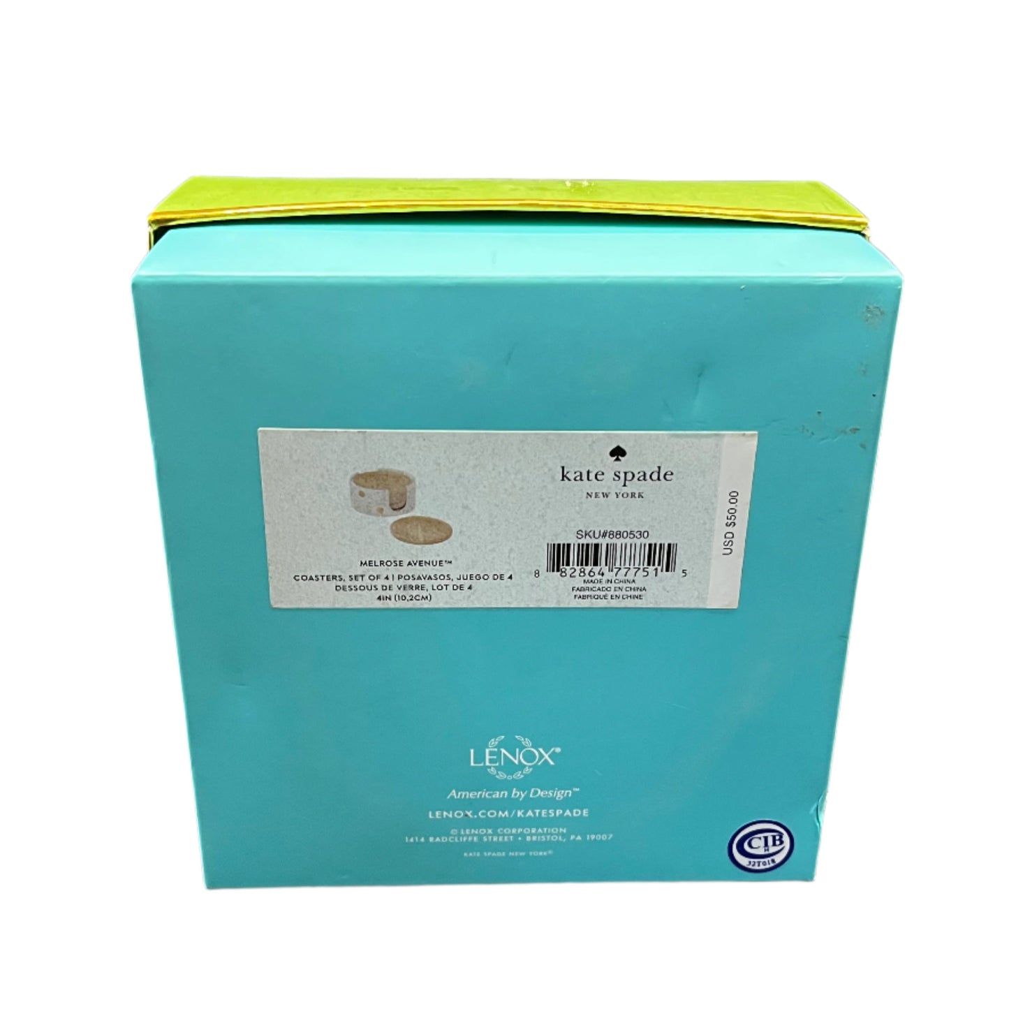 New in Box Kate Spade Lenox Coasters