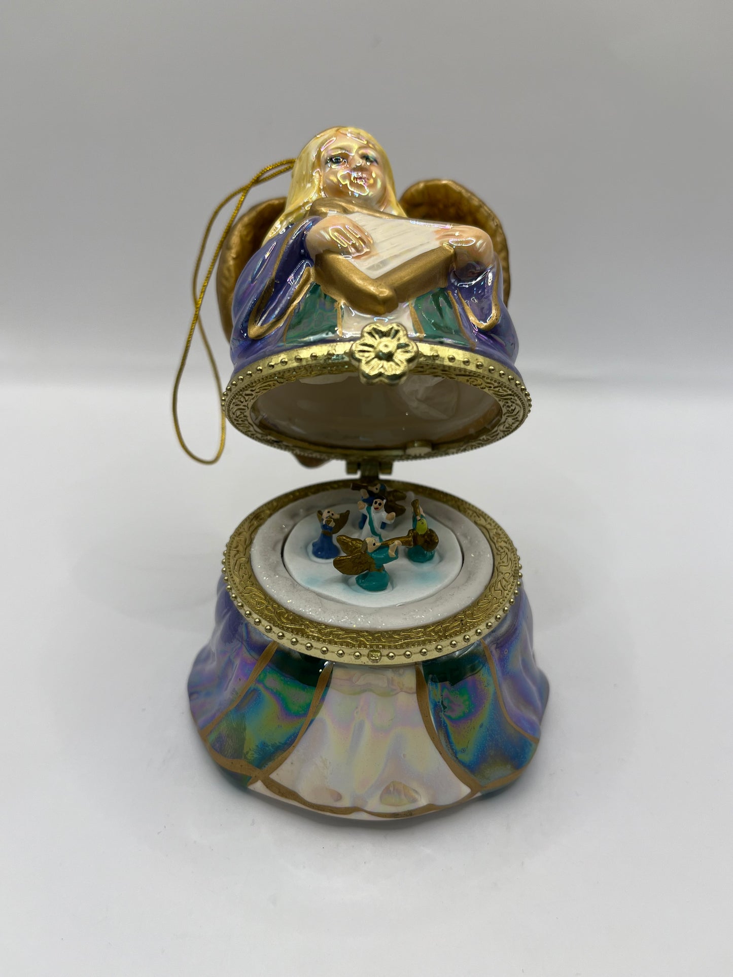 Mr. Christmas Animated Porcelain Angel Music Box Ornament