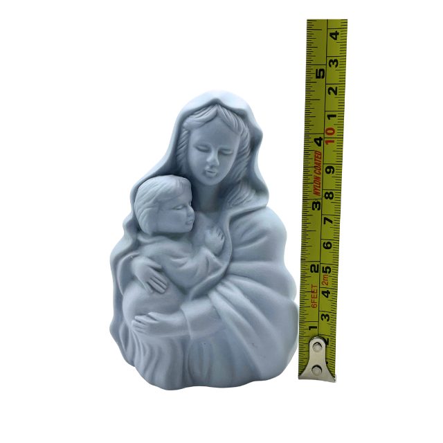 Hermitage Pottery Fine Jade Porcelain Collection Madonna & Baby 5" Tall