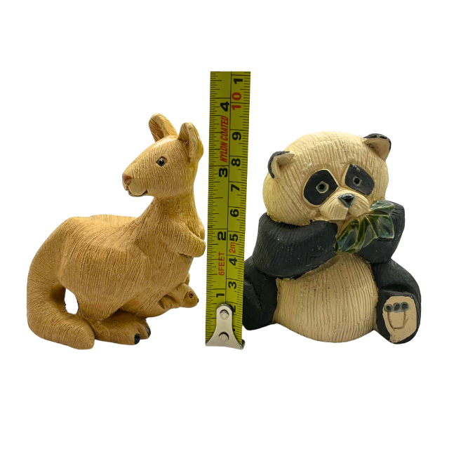 Artesania Rinconada Jungle Bundle: Panda, Chimpanzee, & (2) Kangaroo with Joey