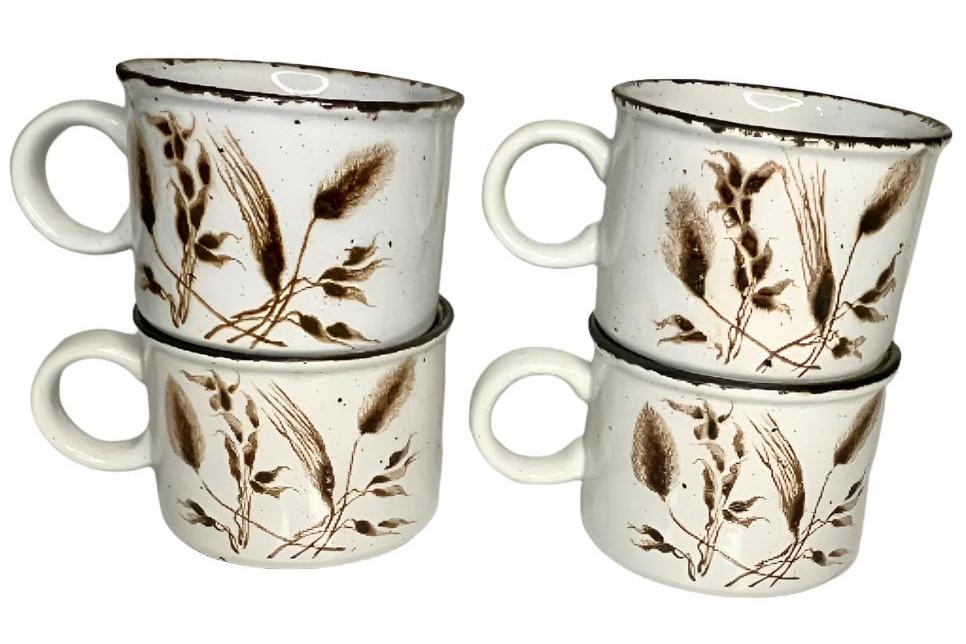 Wild Oats Midwinter Stoneware Small Mugs