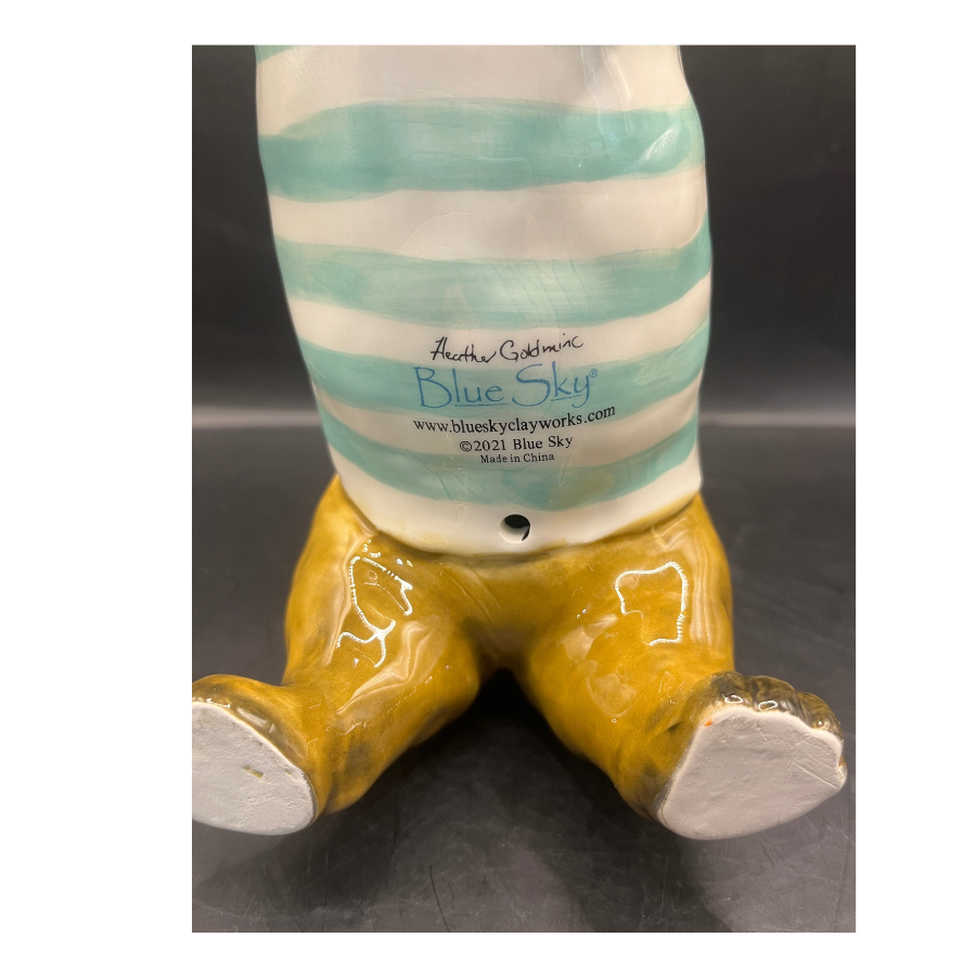 2021 Blue Sky Clayworks Easter Bunny Dachshund Dog Figurine