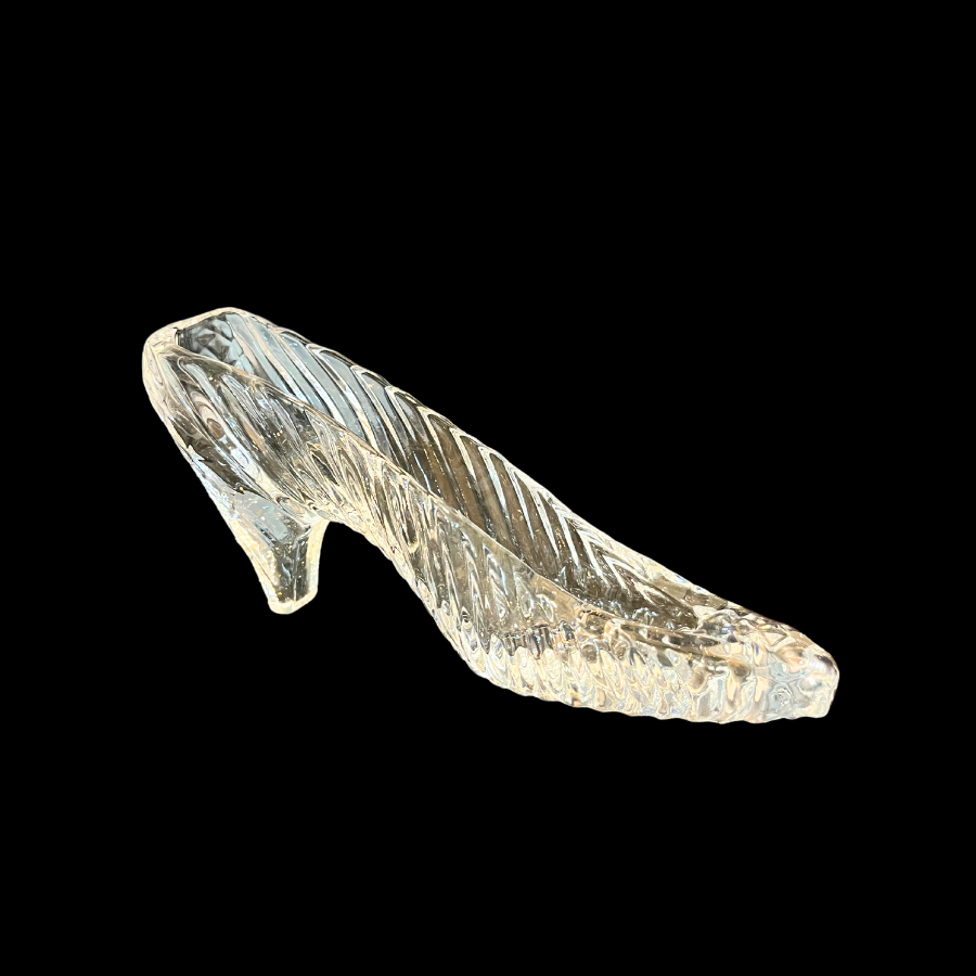 Vintage Godinger Shannon Clear Crystal Cinderella Slipper
