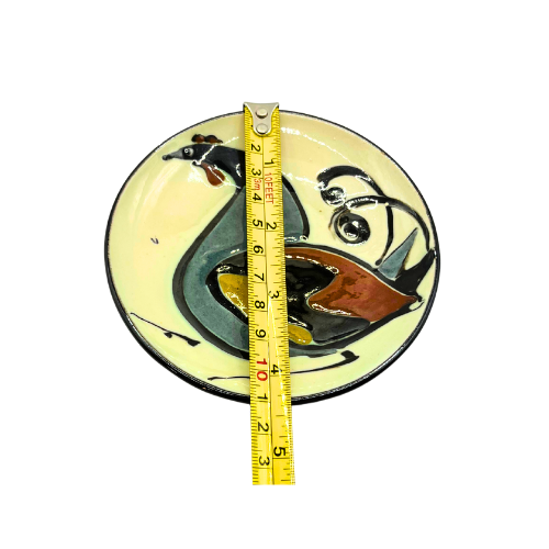 Signed & Stamped Demark Pottery Mini Plate