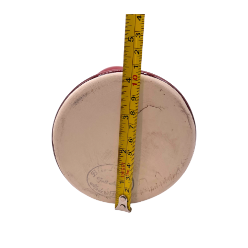 Bleu D'Argile Fait Main Art Pottery 7" Red Bud Vase made in France