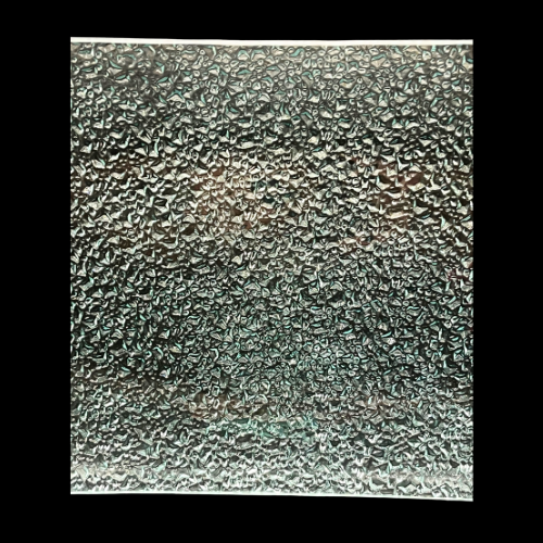 11.5" by 7" Rectangle Rain Drop Texture Clear Vanity Tray / Appetizer Serving Tray Curved Edge