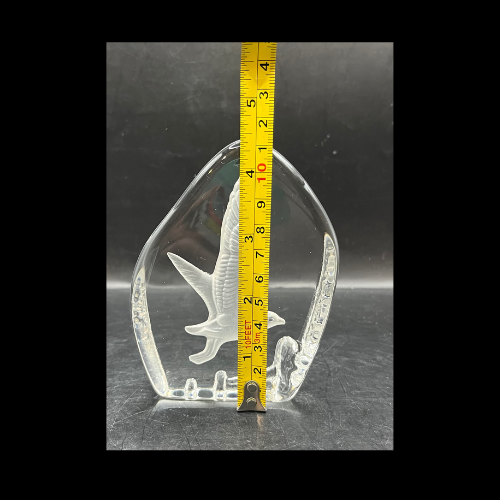 Wedgwood Crystal Reverse Cut Paperweight Wild Birds - Seagull