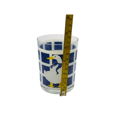 Department 56 Blue Ribbon Geese Trellage Navy Blue Glasses Vintage Set of 6