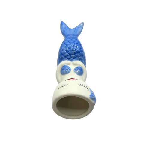 Mermaid Planter Ceramic Shelf Sitting Nautical Beach Home Decor