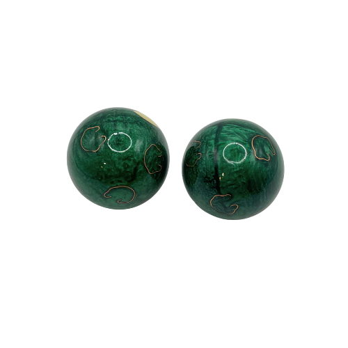 Vintage Chinese Asian Green Panda Stress Balls With Box