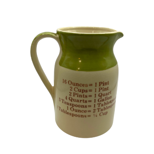 Holly Hobbie Pitcher Green "Today Can Be the Start of Something Good" 1970s