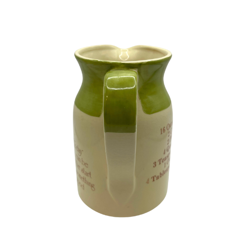 Holly Hobbie Pitcher Green "Today Can Be the Start of Something Good" 1970s