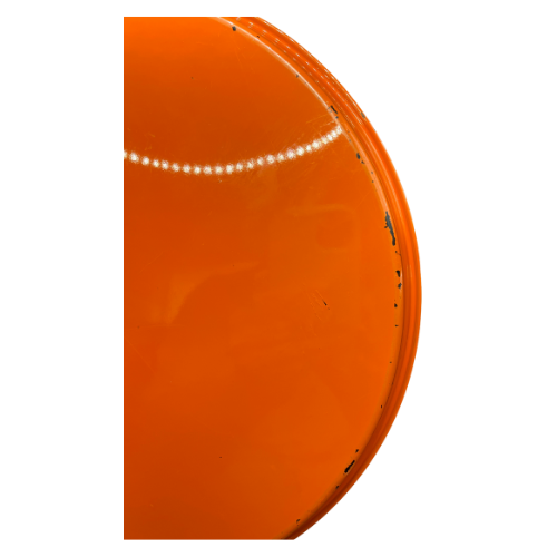 Vintage Daisy Platter Orange Yellow White Floral 1970’s Circular Plastic Tray 13.5"