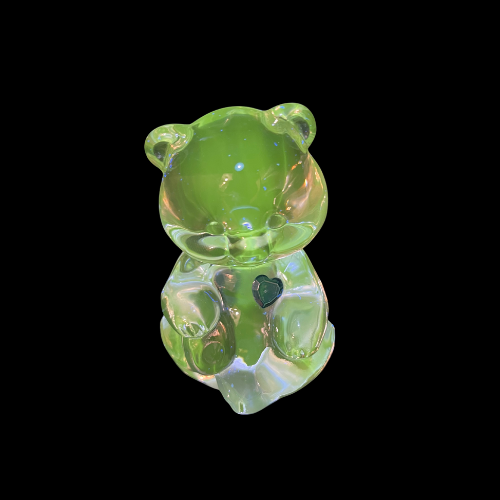 Fenton December Birthstone Bear Clear Art Glass Paperweight Figurine