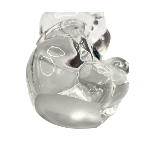 Fenton December Birthstone Bear Clear Art Glass Paperweight Figurine