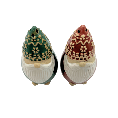 Winter Holiday Gnome Salt and Pepper Christmas Shaker Set