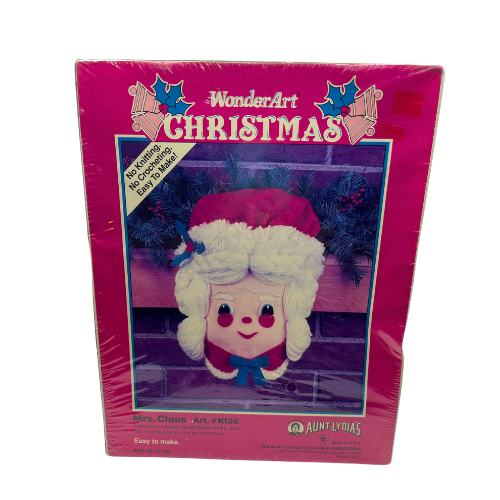 Wonder Art Christmas Mrs. Claus Art K#K136 Aunt Lydia's Made in USA 1991 New in Box