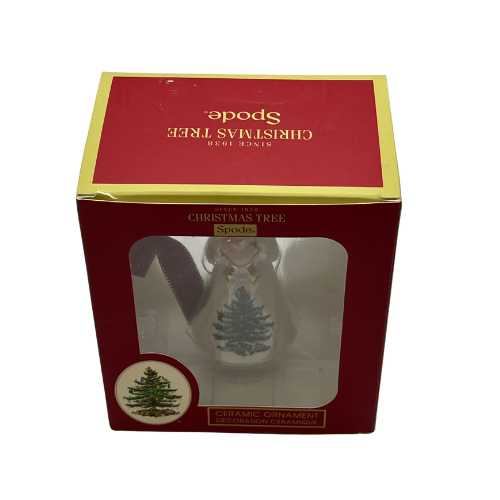 Spode Ceramic Angel 3" Christmas Tree Design Ornament New in Box