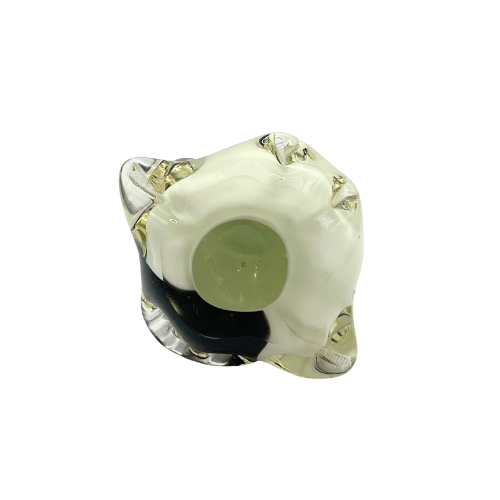 Art Glass Penguin Paperweight 5" Decoration Hand Blown Black and White