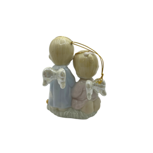 Vintage Precious Moments Baby Jesus Ornament with Angles 1997