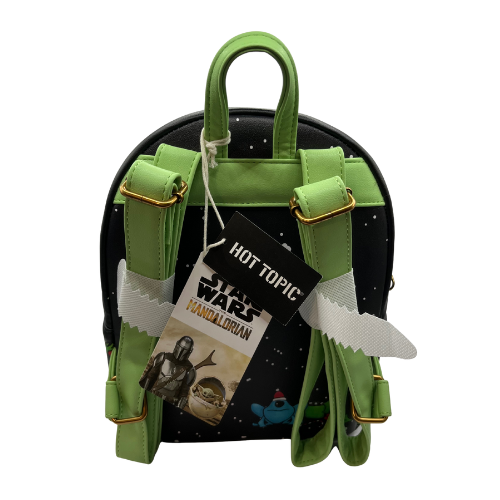 Star Wars Christmas Loungefly Mandalorian Baby Yoda Grogu Backpack New w/ Tags