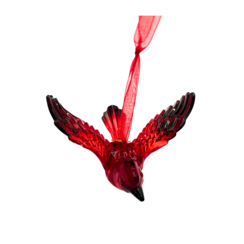 "Always Near" Cardinal Christmas Ornament 3.5" Acrylic