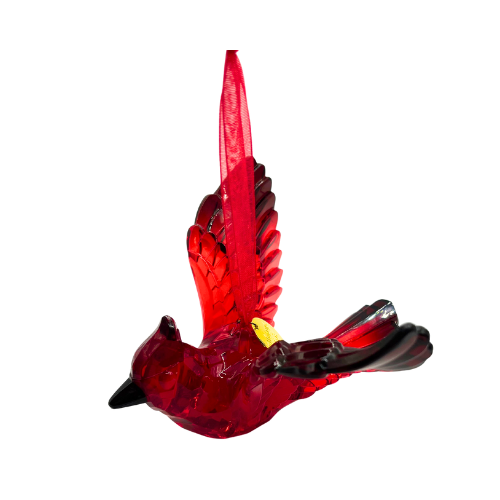 "Always Near" Cardinal Christmas Ornament 3.5" Acrylic