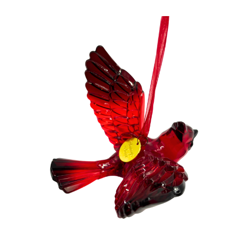 "Always Near" Cardinal Christmas Ornament 3.5" Acrylic