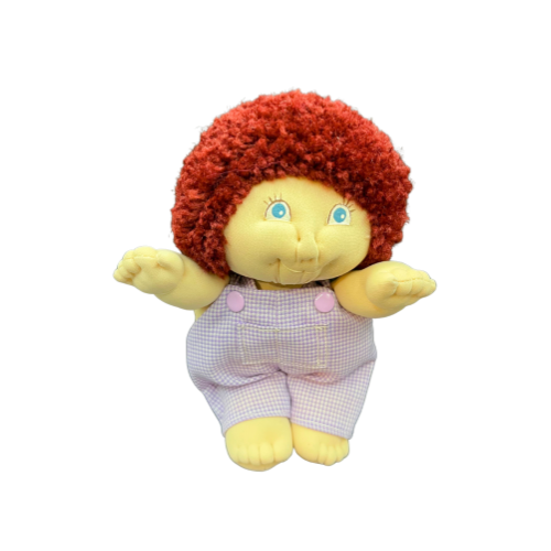 Vintage 1980s Cabbage Patch Kids Baby Dolls Girl / Boy Burgundy Hair Blue Eyes