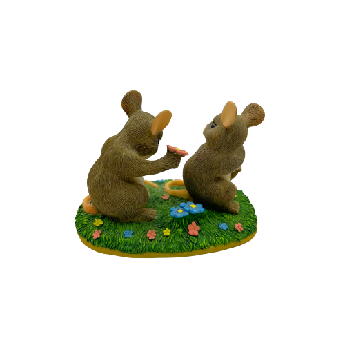 Charming Tails Figurine I'm So Sorry 97/720 Mice Apology Flowers Fitz and Floyd, Inc