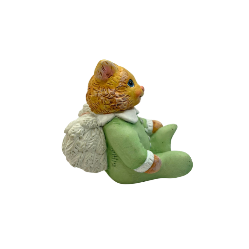 2002 Signed Heavenly Critter - Cat/ Kitten Ceramic Figurine