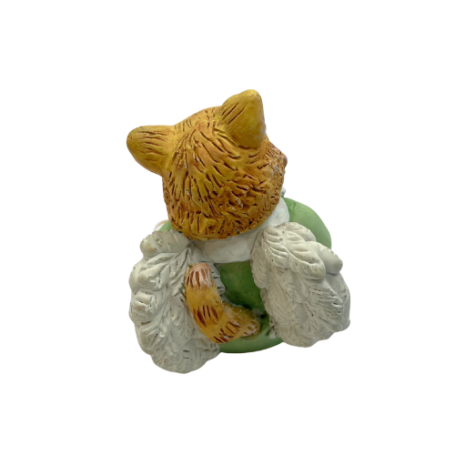 2002 Signed Heavenly Critter - Cat/ Kitten Ceramic Figurine