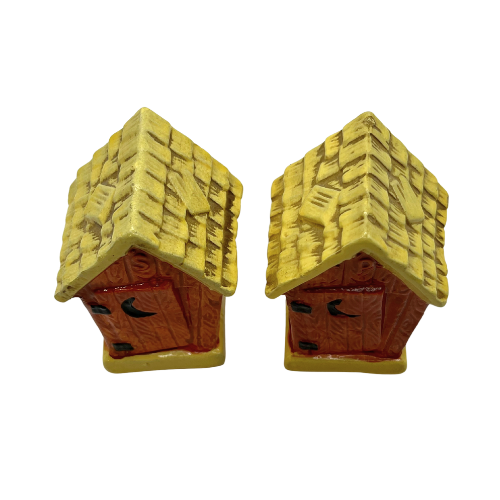 Vintage Outhouse Themed Salt and Pepper Shakers Ceramic Made in Japan