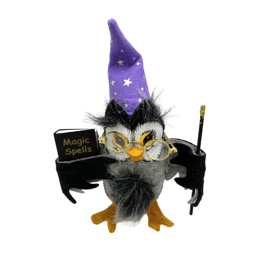 2007 Annalee Halloween 5" Wizard Owl with Tush Tag