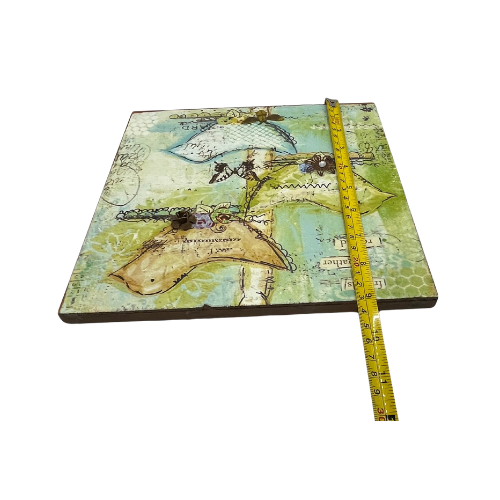 Christy Tomlinson Fiends Gather Round Bird Wall Art Hanging Plaque 9" by 9"