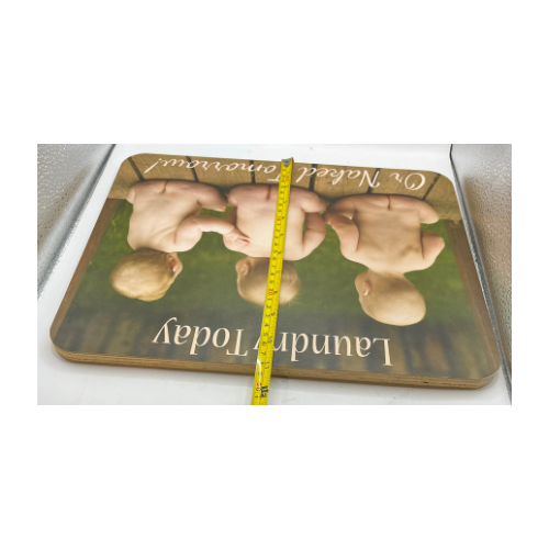 Laundry Today Or Naked Tomorrow 11" by 14" Baby Bums Wood Plaque Hanging Wall Art