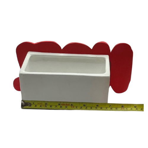 1986 NOEL Christmas Greeting Card Holder Hand Painted Ceramic