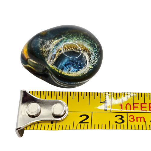 Vintage Signed David Sigler Pendant Bullseye Vortex Style Galactic Glass