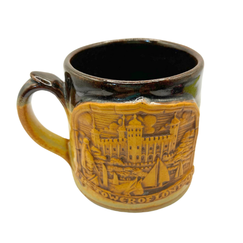 Vintage Tower of London Raised 3D Henry VIII England Mug