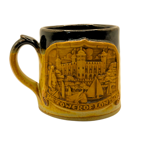 Vintage Tower of London Raised 3D Henry VIII England Mug