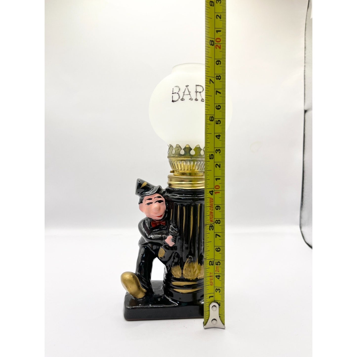 Vintage Good Time Charlie Chaplin Oil Lamp Post Bar Figurine Made in Japan
