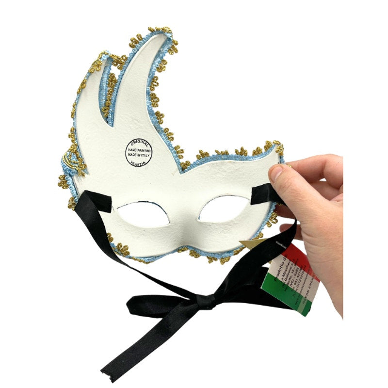 Venetian Masquerade Mask La Maschera del Galeone Hand Painted Italy Tag