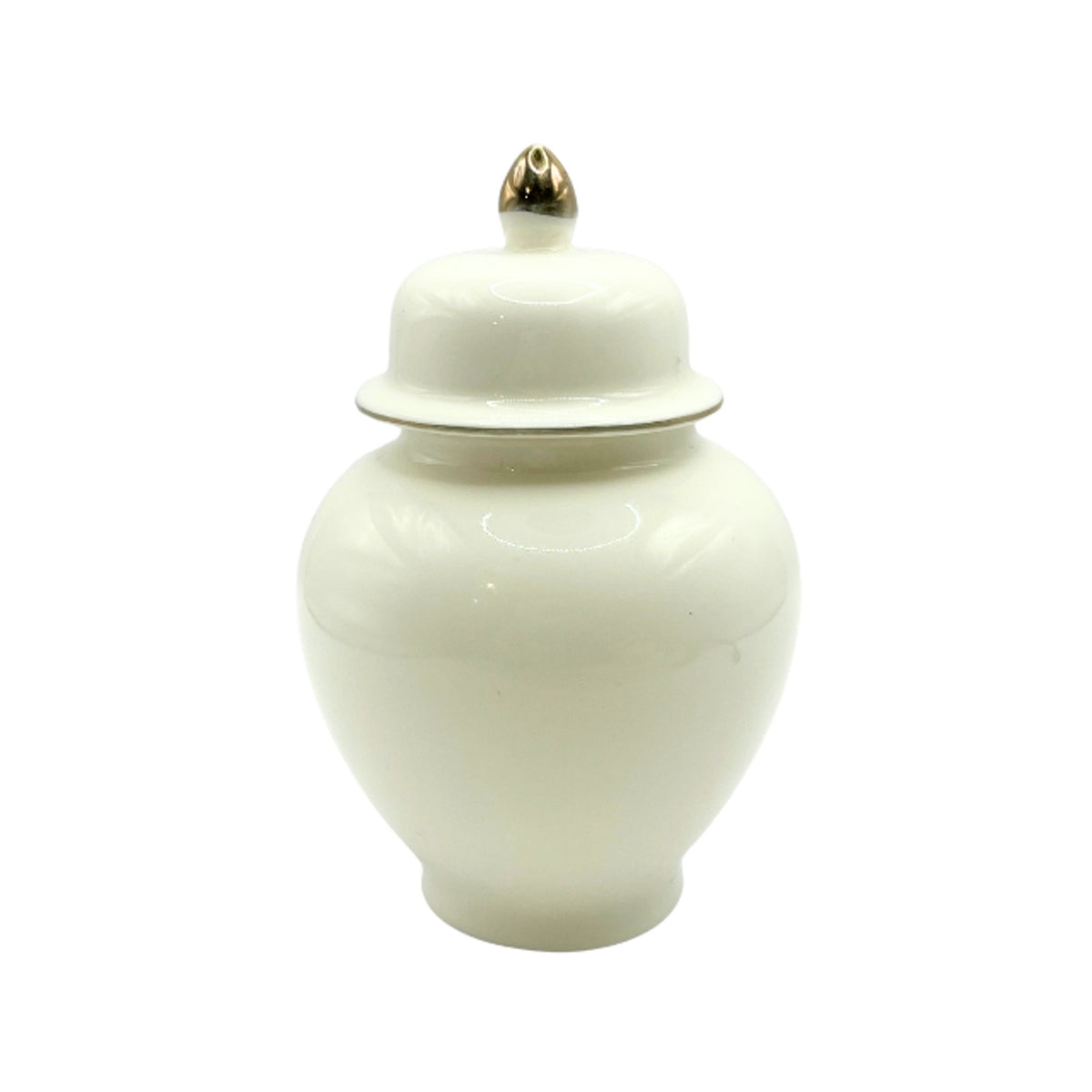 Vintage Flambro Spring Fantasy Porcelain Ginger Jar Lidded Floral Chinoiserie