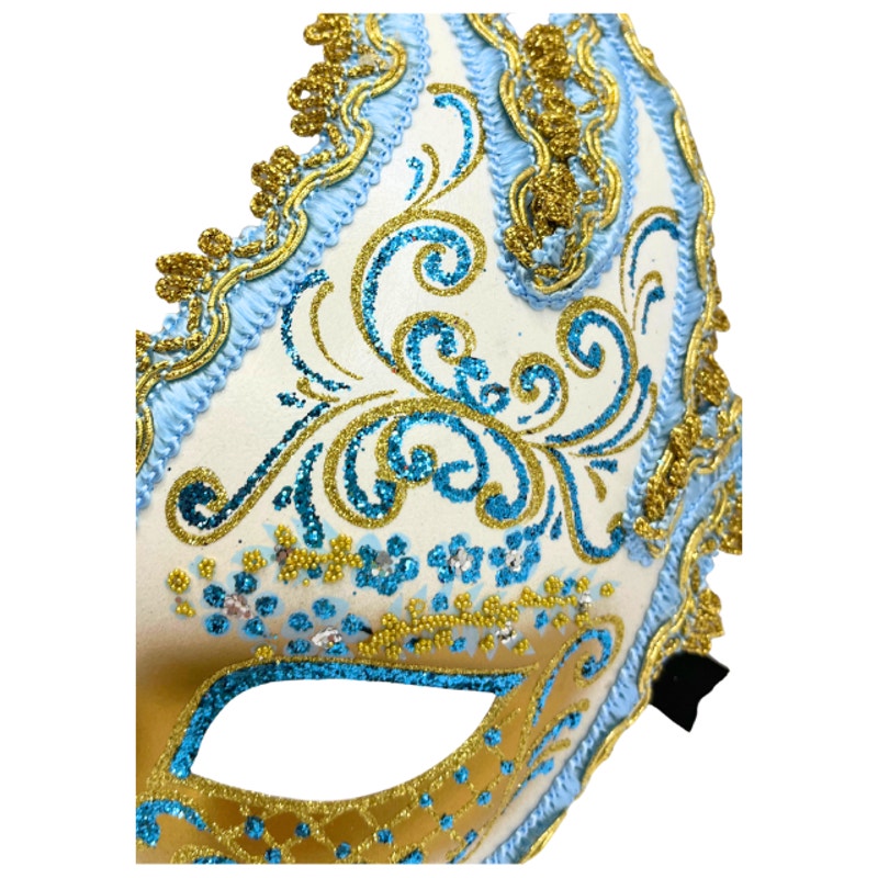 Venetian Masquerade Mask La Maschera del Galeone Hand Painted Italy Tag