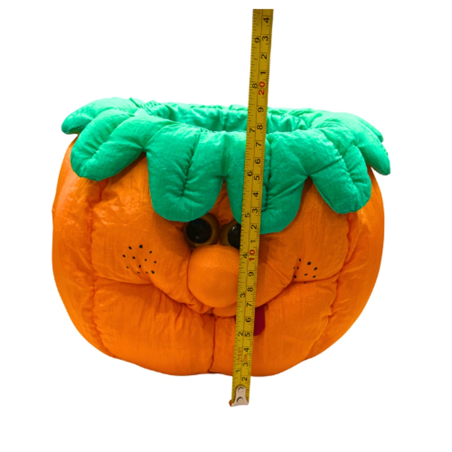 Vintage 1993  Puffalump Pumpkin Halloween Trick or Treat Plush Pail Bucket