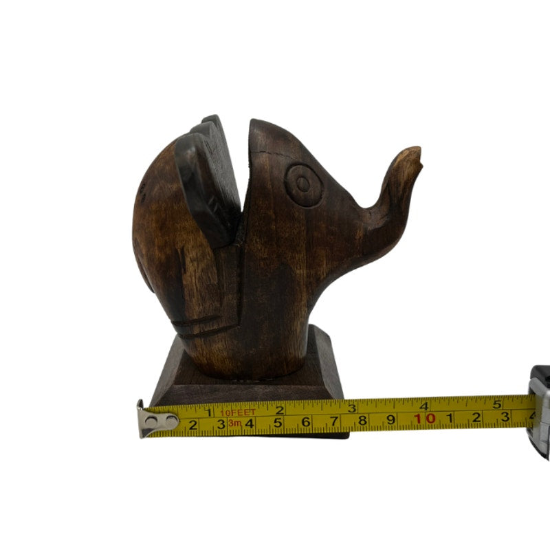 Wooden Elephant Eyeglass Holder Spectacle Stand Hand Carved